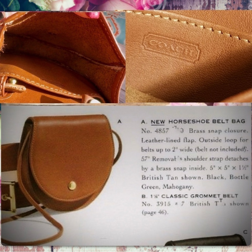 VINTAGE COACH BRITISH TAN HORSESHOE BELT BAG 4857 - Picture 17 of 17